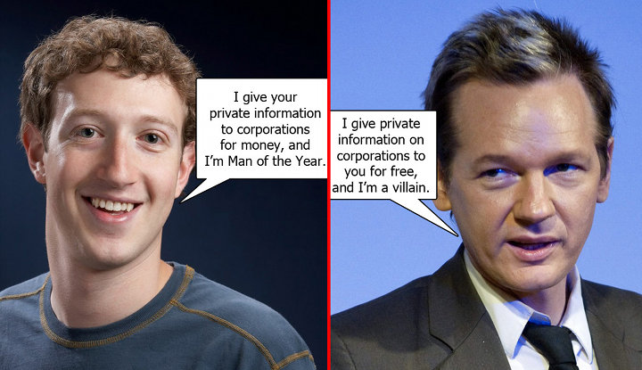 Mark Zuckerberg — Not Julian Assange? — Is Time’s Person of the Year